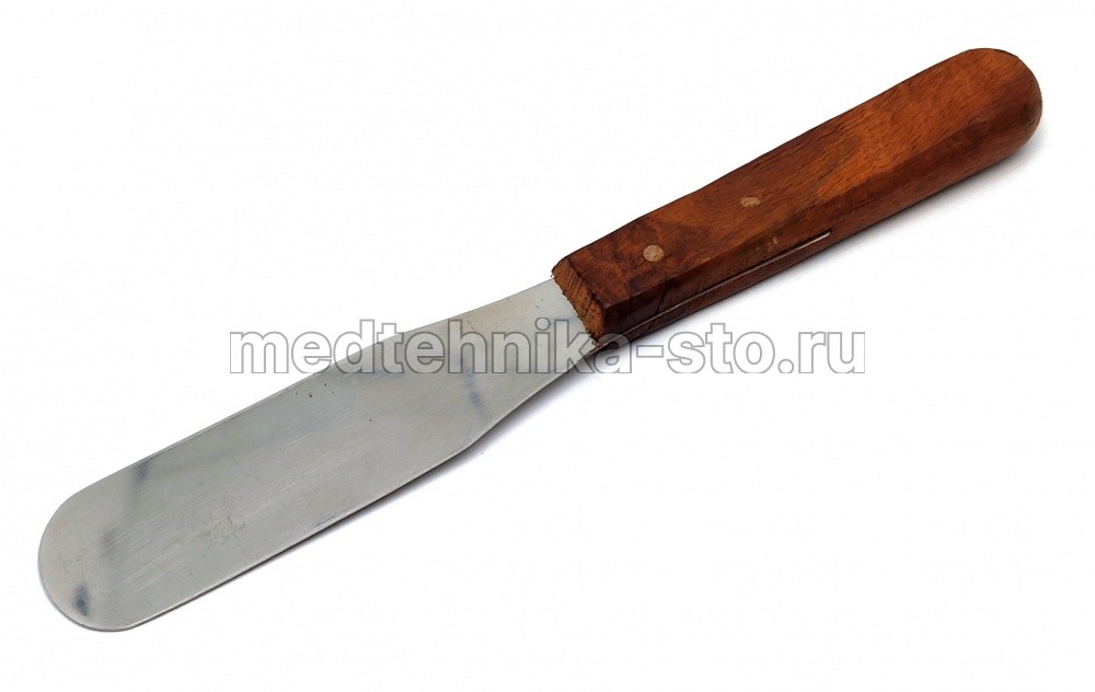 Шпатель для гипса прямой с деревянной ручкой