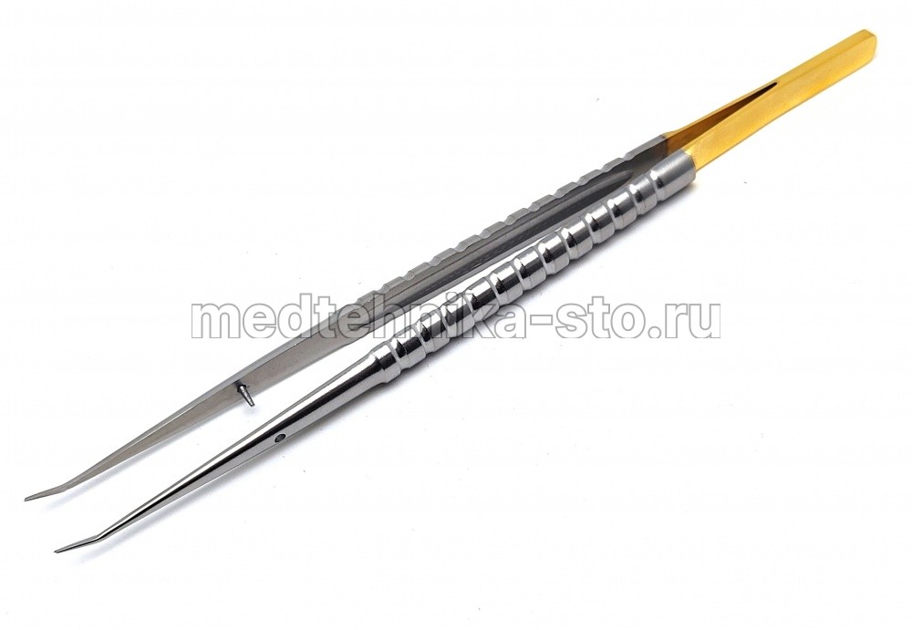 Пинцет остроконечный изогнутый 180 мм