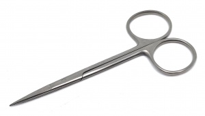 Ножницы глазные остроконечные прямые, 115 мм