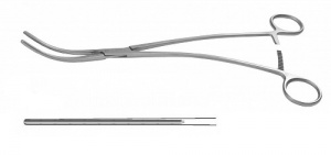 Зажим для аневризмы аорты прямой широкий, 330 мм