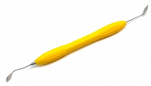 Гладилка с силиконовой ручкой, 08 желтая