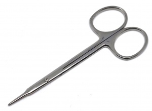 Ножницы роговичные тупоконечные прямые, 110 мм