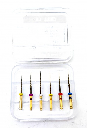 Протейперы Ultratapers машинные NiTi Gold ассорти SX-F3 Супер файлы, 6 шт