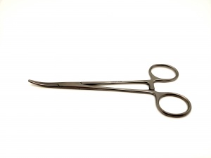 Зажим Москит изогнутый по плоскости, 150 мм, Sammar